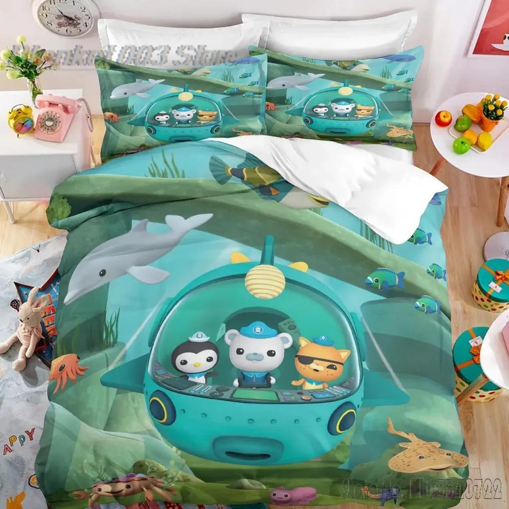 The Octonauts Cartoon Love Child Husă de pat cuvertură HD Husă de pat pentru copii Seturi de lenjerie de pat Lenjerie de pat Decor dormitor