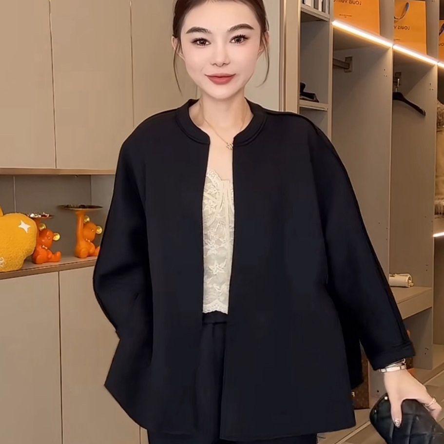 

Spring 2026 Yellow Suit: Casual Loose Jacket & High-Class Simple Two-Piece Set XL (110-125 jin)
