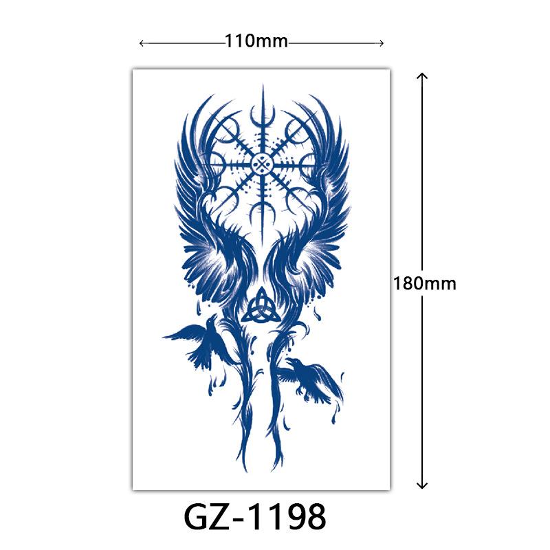 Herbal Tattoo Stickers, Juice Tattoo Stickers, Semi-Permanent English Letter Tattoo Stickers Tattoo