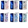 Custodia per telefono antiurto con paraurti trasparente con motivo floreale IMD per iPhone 15 14 Plus 13 12 11 Pro Max XSMAX per Samsung S24 S23 S22 S21Ultra Plus A14 A54
