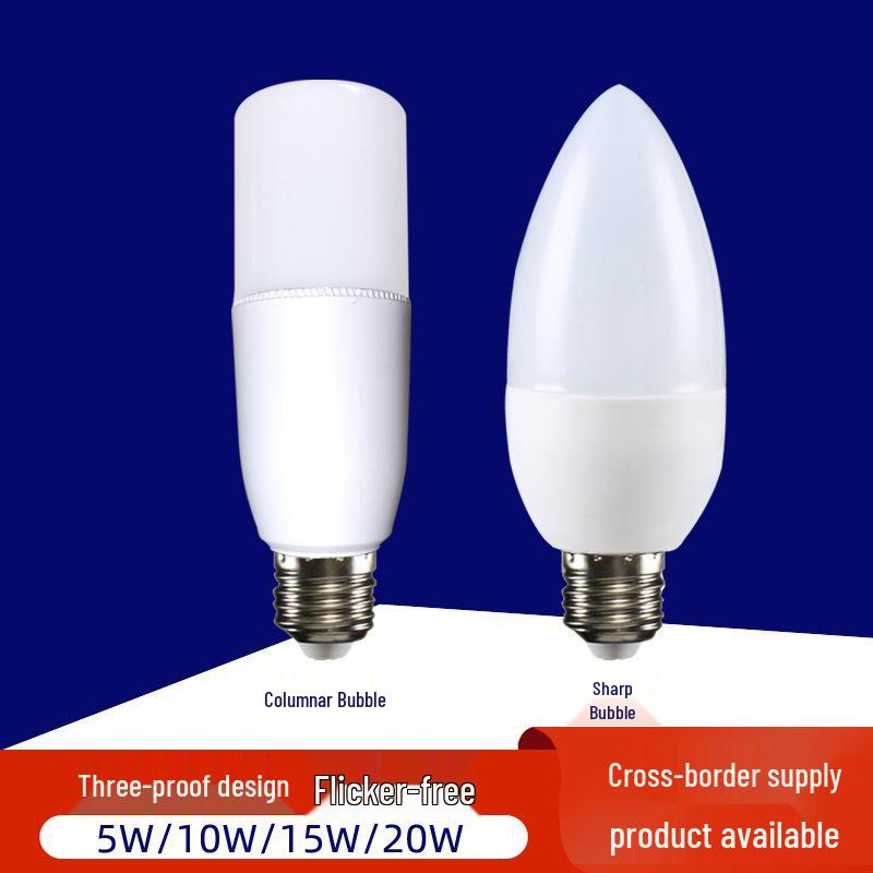 

LED Column Bubble Lollipop Light: 5W/10W, Plastic-Clad Aluminum, Constant Current Electric Candle Stick Bulb. 5W White