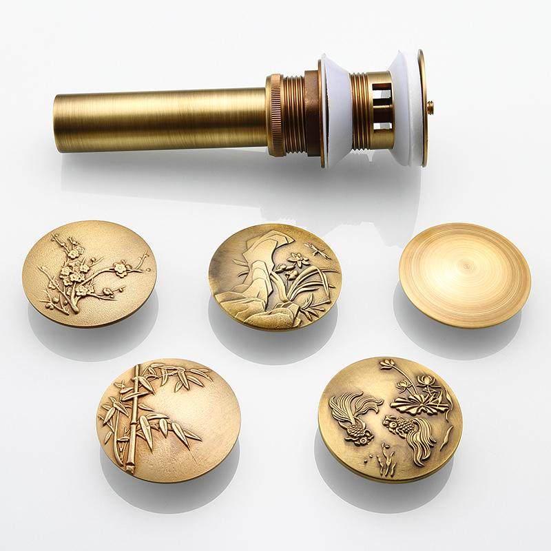 TLXT Stainless Steel Pop-up Sink Drain with Basket (No Overflow)