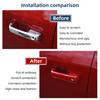 Red Exterior Door Handle Panel Bezel Cover Trim For FORD F150 2015 2016 to