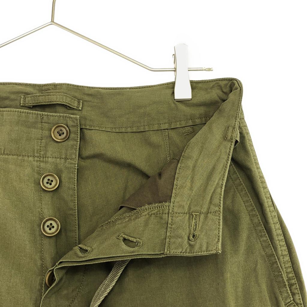 Nigel Cabourn Cropped Cargo Pants Khaki Button Fly Women Used