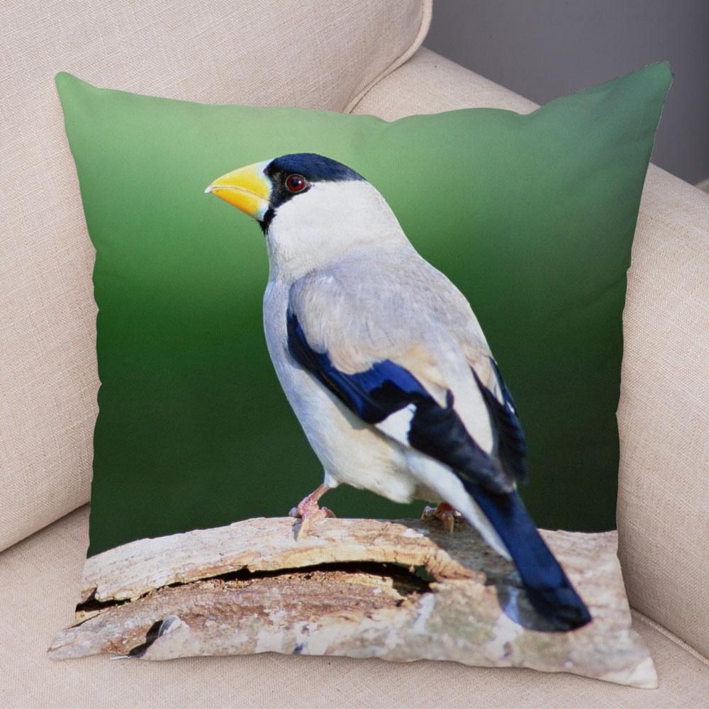 

Диван Главная Автомобильная наволочка Красочный цветок птица украшение милый чехол для подушки с дикой природой 40x40cm