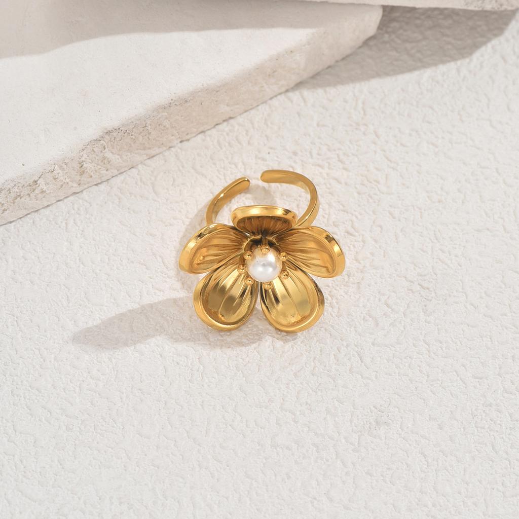 2025 new style women's ring personalized opening set pearl ring versatile index finger ring women's jewelry