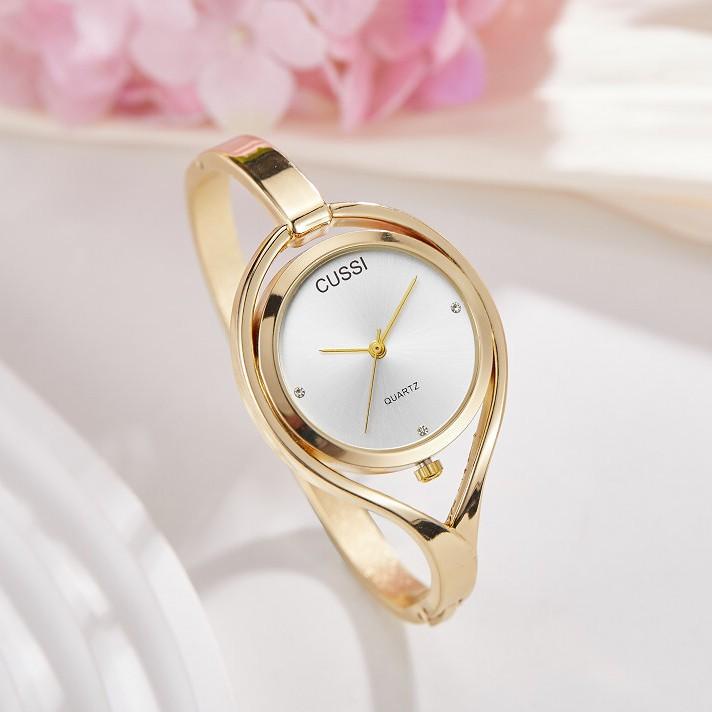 Fashion Accessorie Women's Gold/Black Bracelet Watch Quartz Simple Watch Fashion Watch