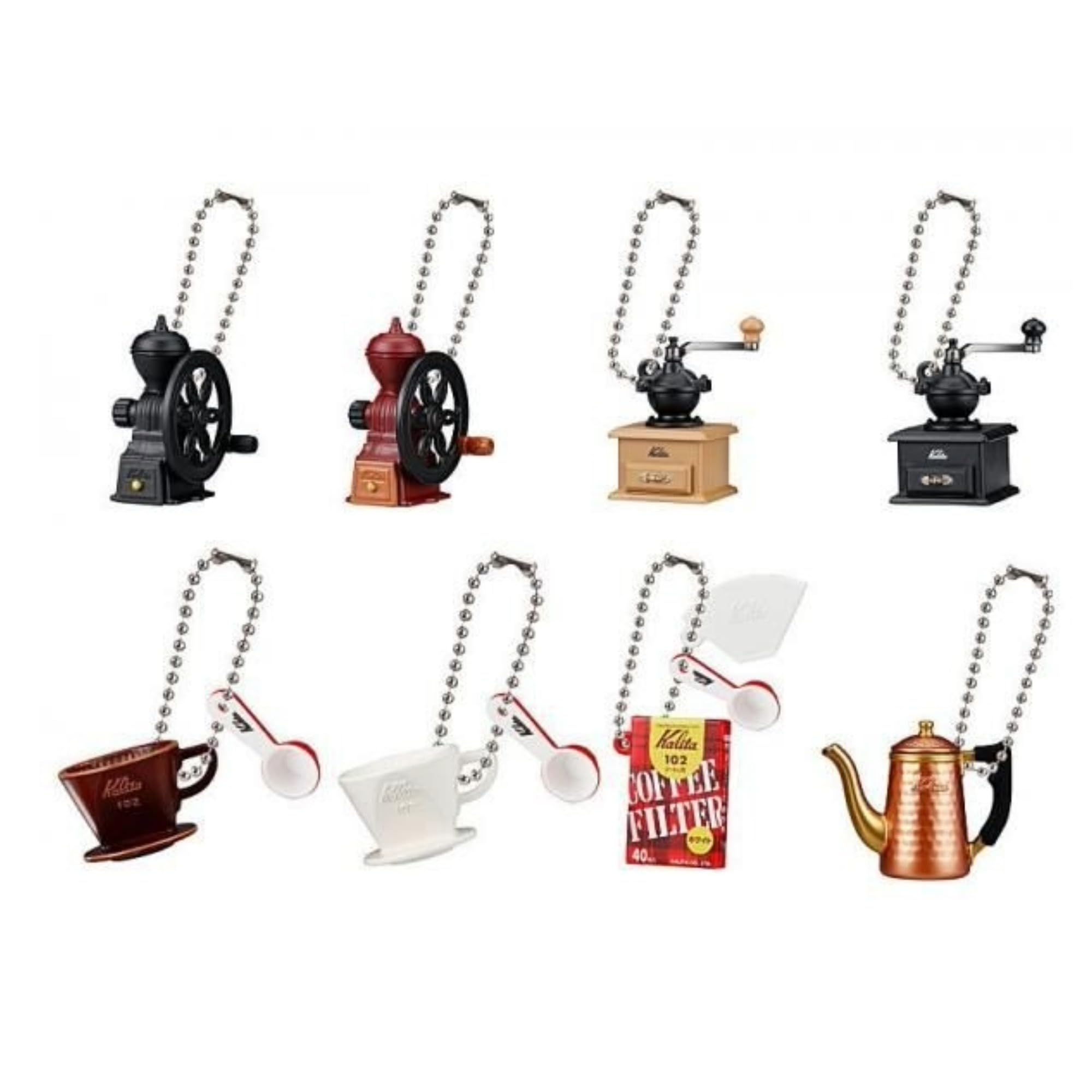 

[BANDAI] Kalita Miniature Charm Collection x 8 Types Complete Set, Gachapon Capsule Toy