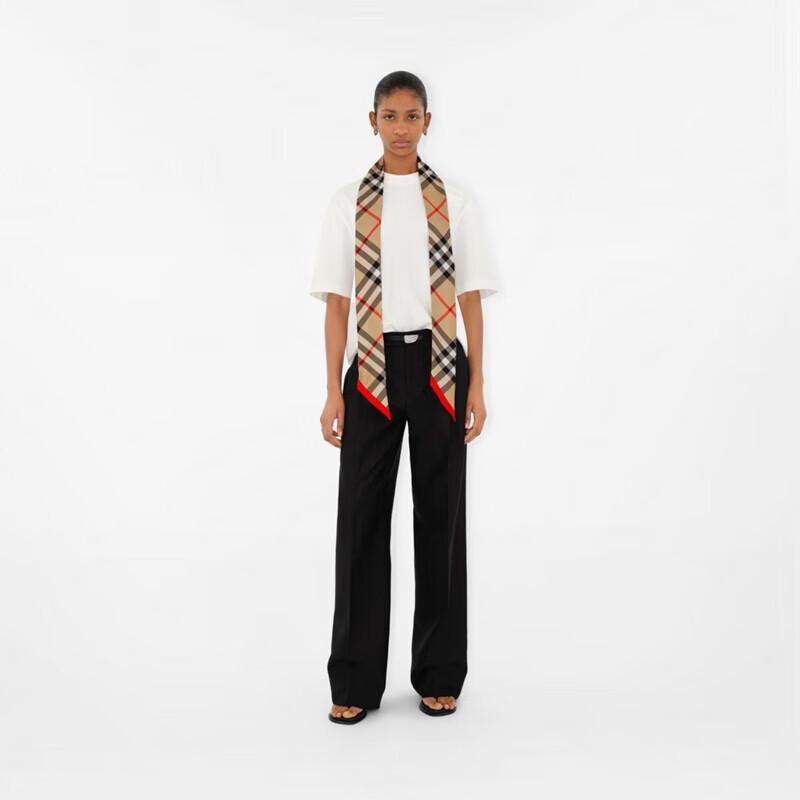 Burberry Classic Check Narrow Silk Scarf