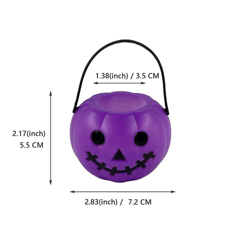 Halloween Candy Bucket White Green Purple Ghost Pumpkin Basket Kids Favor Candy Holder Trick Or Treat Halloween Party Decoration