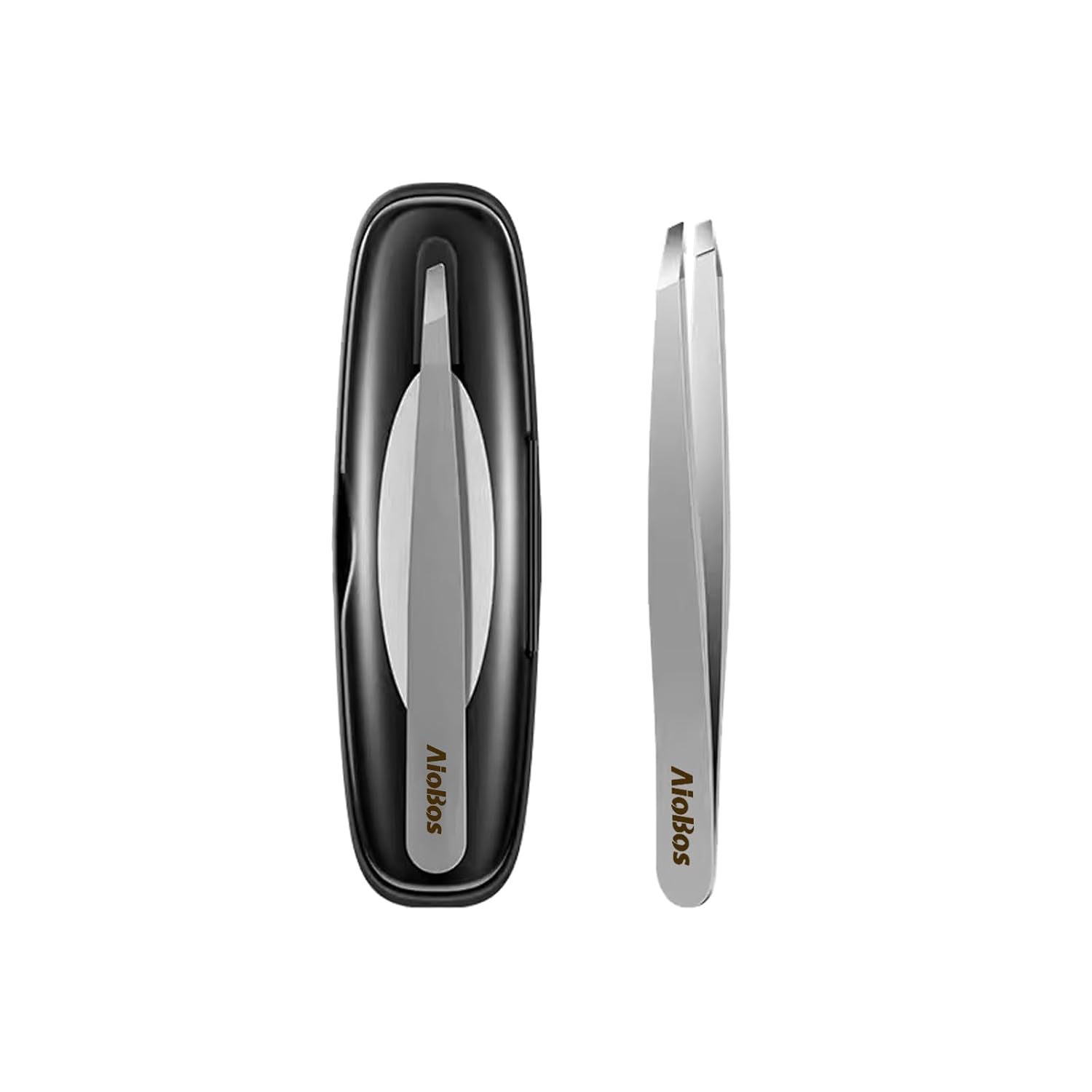 AioBos Sturdy Catch Tweezers Slanted Tip Stylish Luxury Precision Hair Removal Facial Splinter Unisex Easily accurately removes unwanted Mirror Space