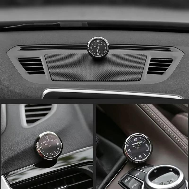 Car Central Control Clock Watch Decoration For Mercedes Benz AMG GLE GLC GLS GLK GLA CLA W203 W206 W205 W210 W220 A C E Class