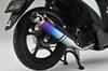 Realize Suzuki Address 110 Exhaust System 22Racing Ti Titanium Exhaust System Titanium Blue Color Motorcycle Parts Full Exhaust Custom Parts