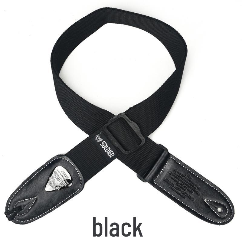 Soldier Cotton Guitar Strap - Standard Universal Shoulder Strap for Folk, Bass, Electric, and Acoustic Guitars.
