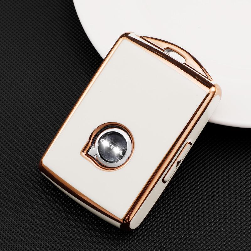 Goldrand TPU Schlüsselhülle für Volvo S90, XC60, XC40 - Vollständige Schutzschale