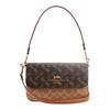 Brynn 23 Carriage Print Faux Leather Crossbody Shoulder Bag Medium Women Truffle and Mixed Colors