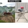 Portable Outdoor Fire Pit Collapsing Steel Mesh or Fire Stand Stove Shelf for Wood Heater Camping Supplies Backyard Garden
