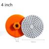 4 Inch Grinding Discs Wet Dry Hook and Loop Long Lasting Use Diamond Polishing Pads  Granite Stone