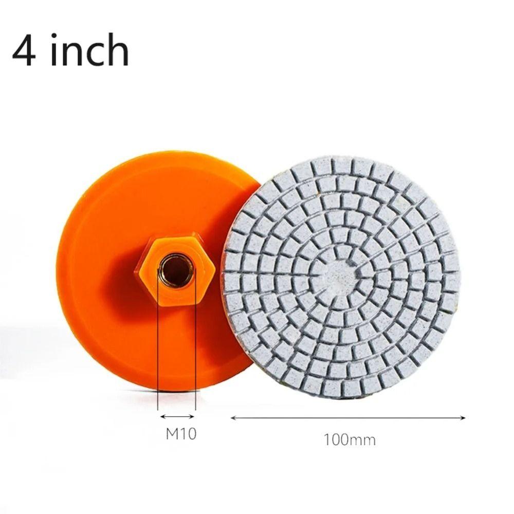 4 Inch Grinding Discs Wet Dry Hook and Loop Long Lasting Use Diamond Polishing Pads  Granite Stone