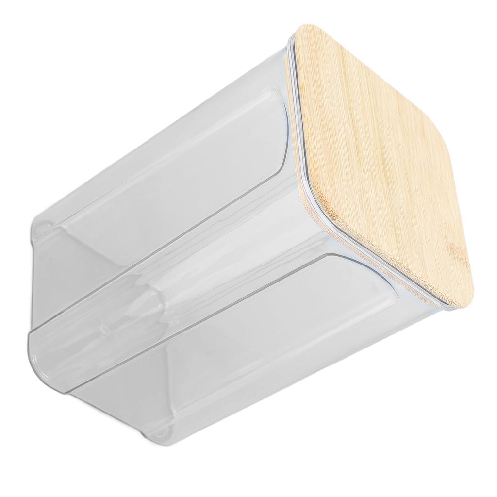 Luftdichter Frischhaltebehälter, transparentes Frischhalteglas mit Bambusdeckel für Nudeln, Mehl, Müsli
