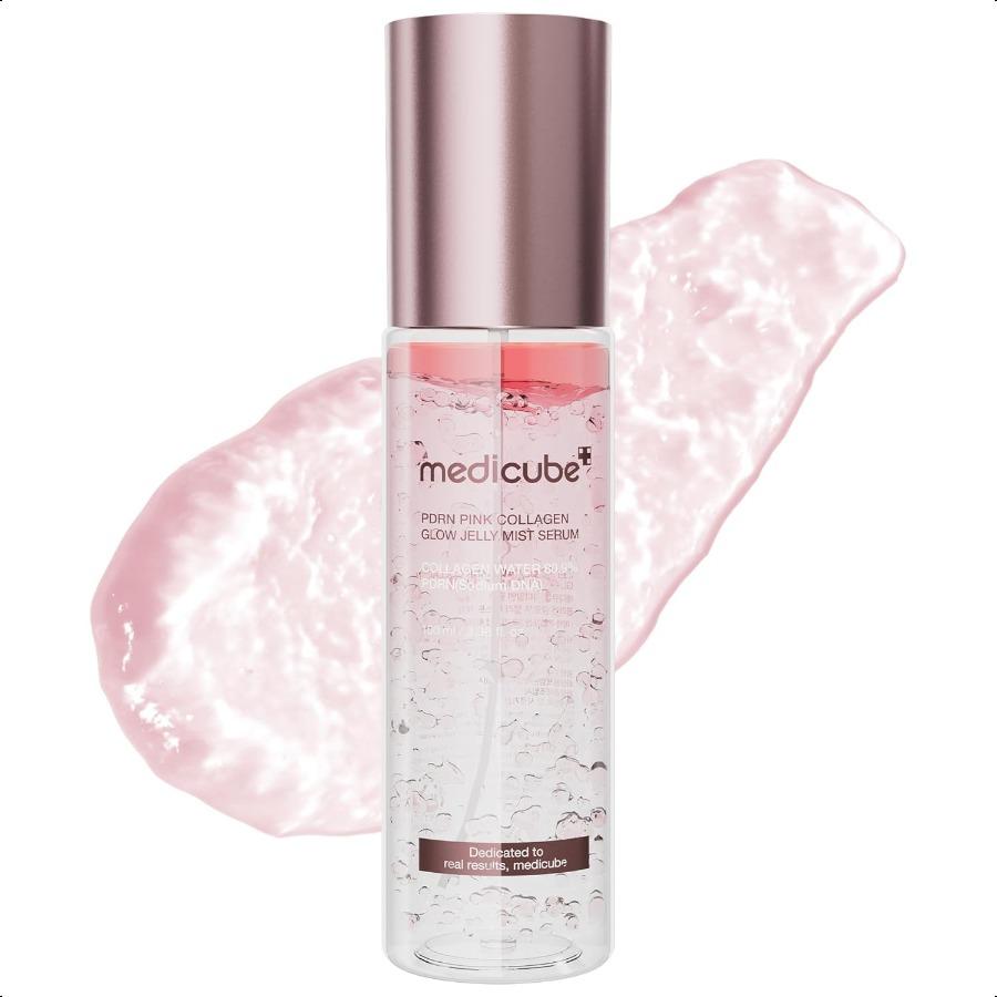 medicube PDRN Pink Collagen Glow Jelly Mist Serum 100ml for Hydration, Radiance, Plump-Looking Skin medicube Spray 100ml