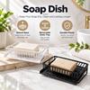 Removable Drain Tray Soap Dish Plastic Drainage Shelf Bathroom Sink Organizer Soap Box Kitchen