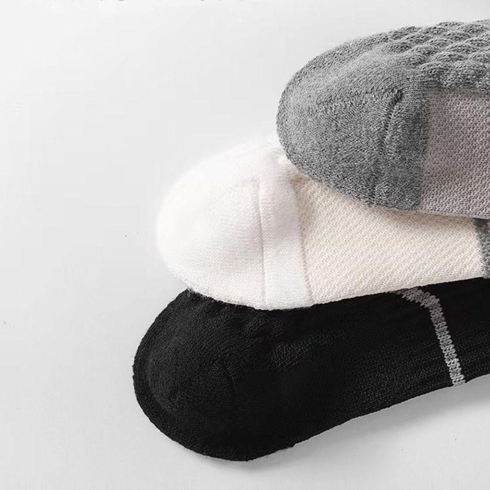 5Pairs Anti-slip Striped Invisible Socks Breathable Ear Lifting Socks Simple Ankle Thin Socks  Boy