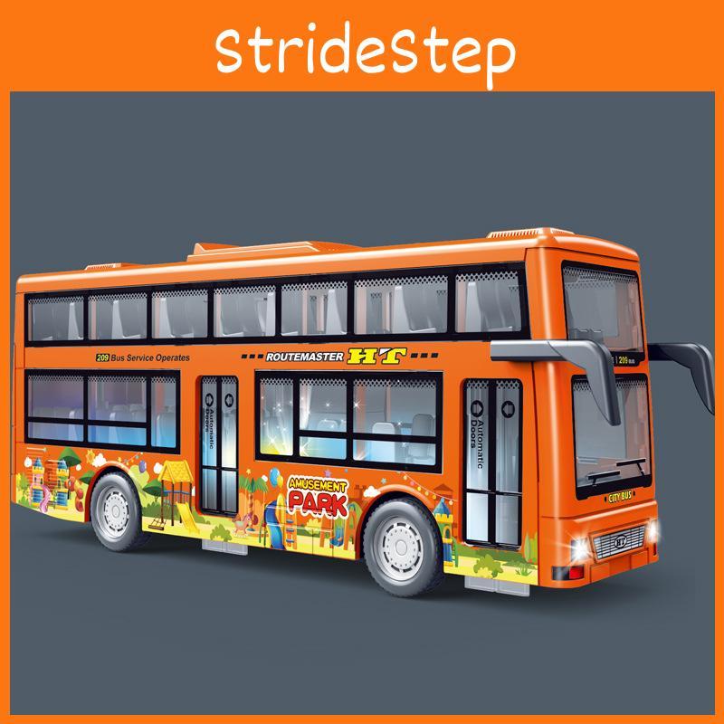Decker Double Bus With Door Opening Inertia Toy With Lighting And Sound Function