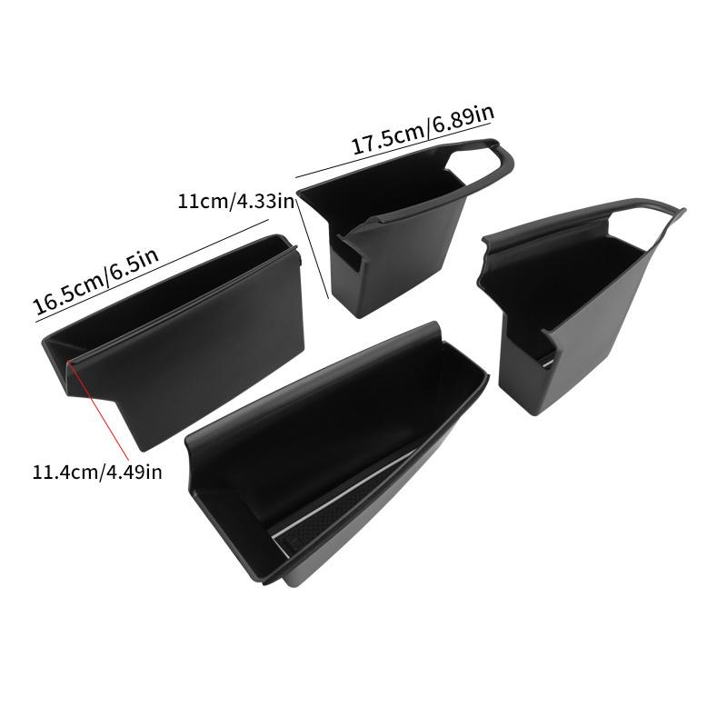 For 6-seater Tesla Model YL Door Handle Storage Box, Tesla Model Y Juniper Front and Rear 4 Door Storage Boxes, 4pcs