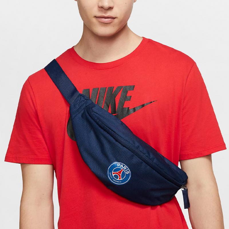 Nike Polyester Fanny Pack Regular Unisex Dark Navy Blue/University Red/White Casual BA5945-410
