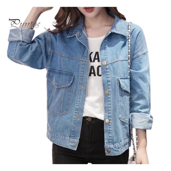 

Зимняя женская куртка с длинными рукавами, отложным воротником, нагрудными карманами, застежкой на пуговицы, однотонное повседневное уличное джинсовое пальто S светло-синий