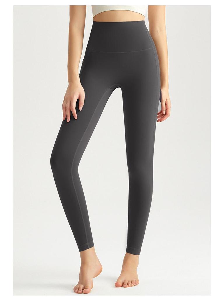 LAHN Damen High Waist Samt Yoga Hose - Po-Lifting, Warm, Hautgefühl, Keine Nähte für Herbst/Winter
