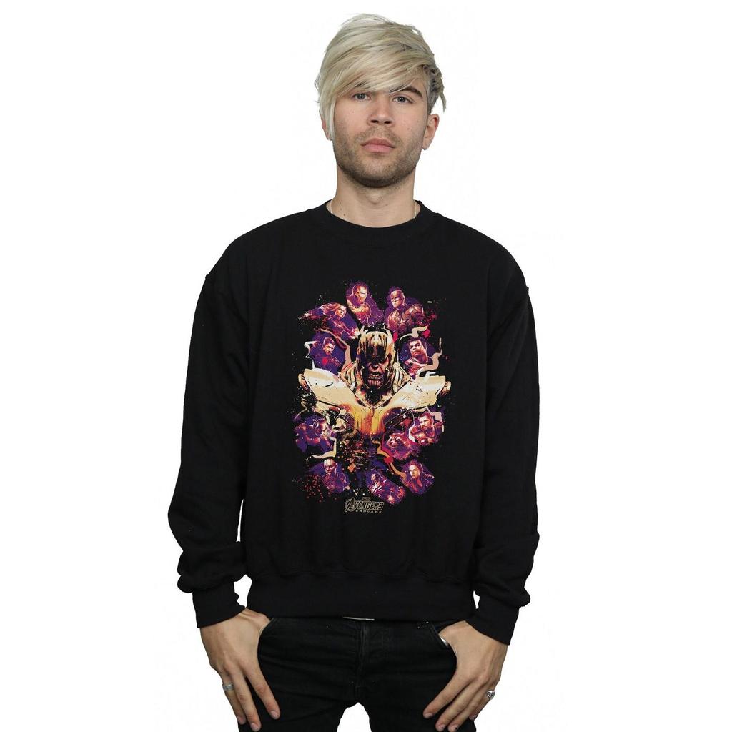 Marvel Mens Avengers Endgame Movie Splatter Sweatshirt
