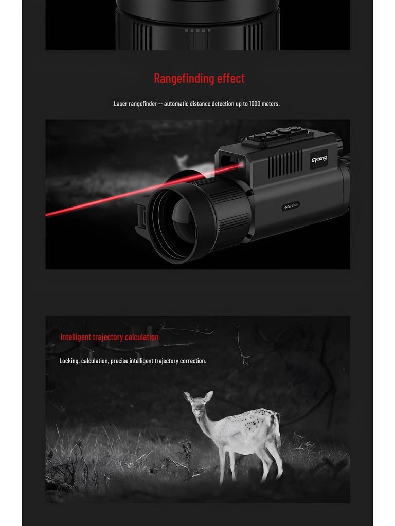 SYTONG MM06-50LRF HD Night Vision Thermal Monocular with Range Calculation