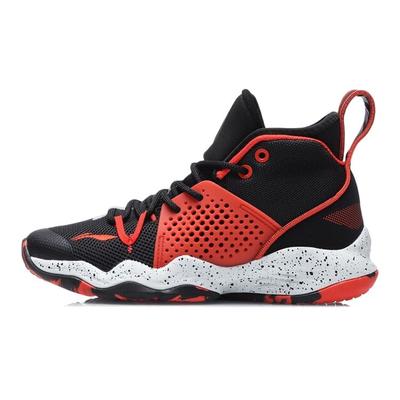 LiNing Sonic 8 High-Top Basketball Shoes Kids Sneakers Black Red YKBR012-5
