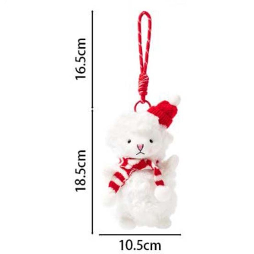 Bag Hanging Sheep Plush Doll Ornaments Fluffy Lamb Pendant Sheep Plush Keychain Birthday Party