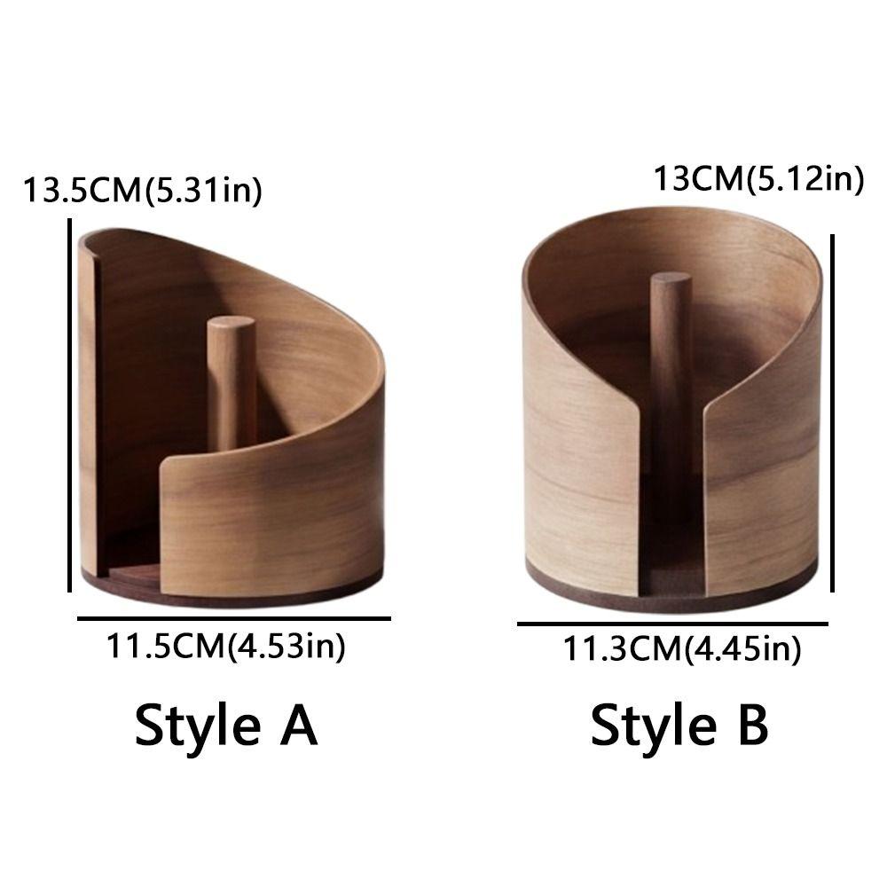 Großer Holz-Papierhandtuchhalter Natürliches Holz Stabile Taschentuch-Aufbewahrungsbox Minimalistischer INS Runder Rollenspender Wohnzimmer