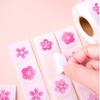 1roll/500pcs Cherry Blossom Round Seal Roll Stickers Adhesive Flower Decor Journal Gifts Reward Labels Wedding Sticker DIY Craft