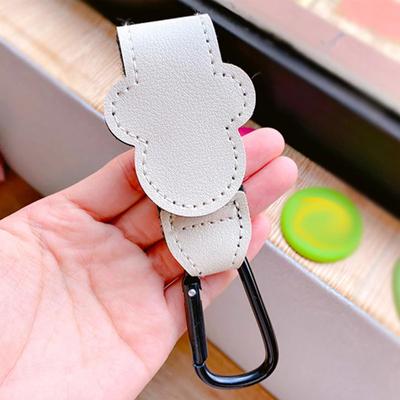 1pcs PU Leather Baby Bag Stroller Hook Pram Rotate 360 Degree Rotatable Cartoon Cart Organizer Pram Hook Stroller Accessories