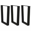 VidaXL Dining Table Legs V-Shape 3 Pieces Black 70 X (72-73,3) Cm Steel 4012660