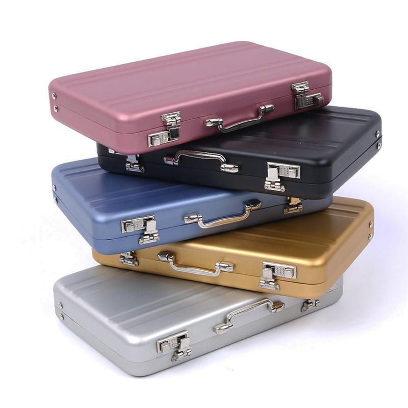 Mini Mallette à Combinaison en Aluminium Porte-cartes de visite, Style Valise, Disponible en 5 Couleurs