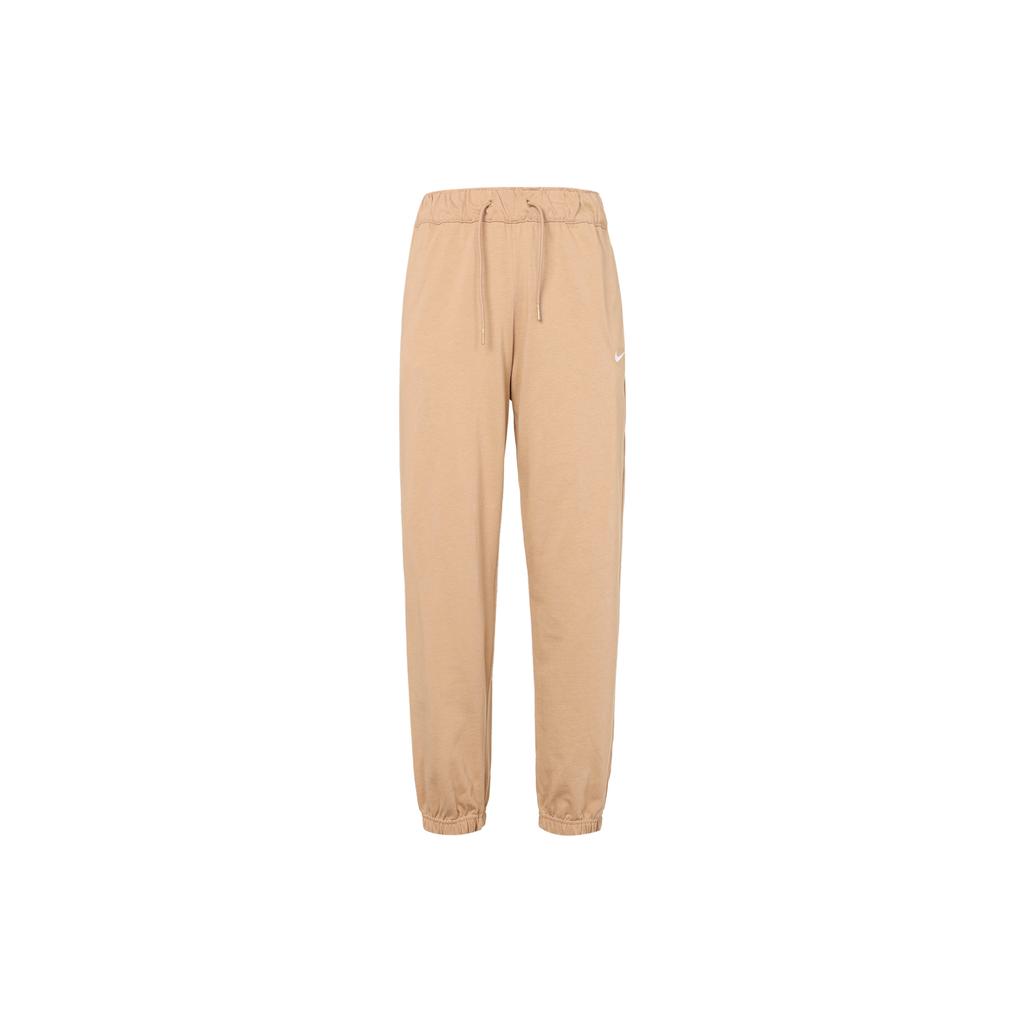 Nike Knitted Sweatpants Women's Beige Yellow Moderate Cuffed Pants DM6420-200