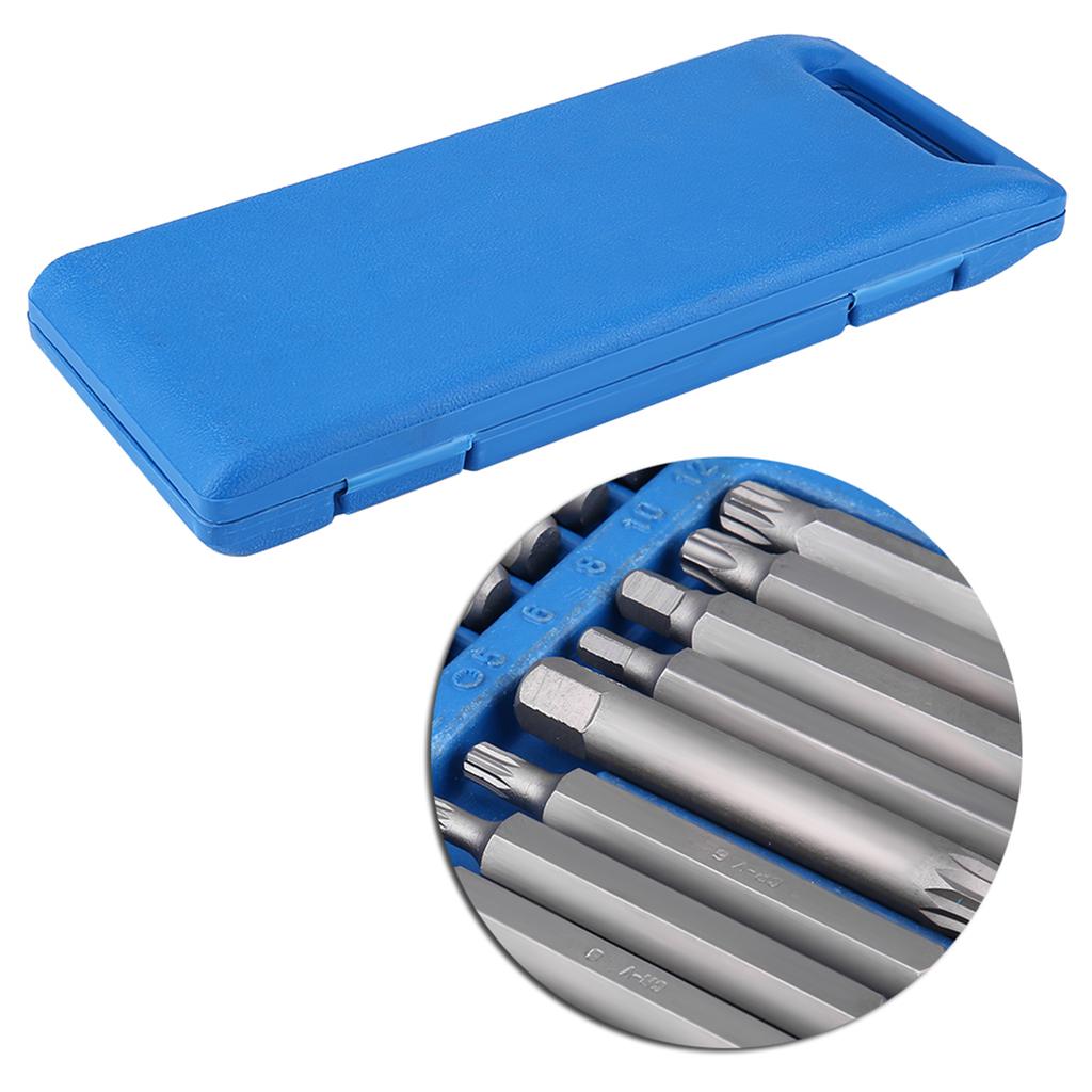 40Pcs Impact Socket Set 1/2'' 3/8'' Adaptor Drive Shank Hex Torx Spline Star Extension Bit Socket Adaptor Conversion Tool