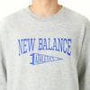 New Balance Pennant Crew Neck Sweatshirt Heavyweight AG Size Featured in FINE BOYS (MT43950) (Athletic Gray) M,