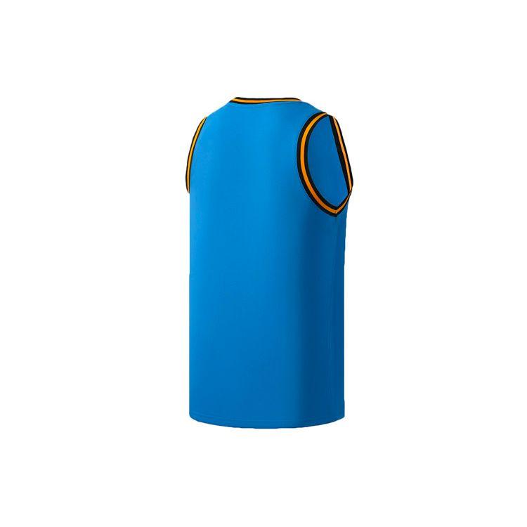 Li Ning Sports Basketball Series Mesh Breathable Basketball Competition Casual Sports Suit Men Sportswear Beijing-Blue AATR011-8