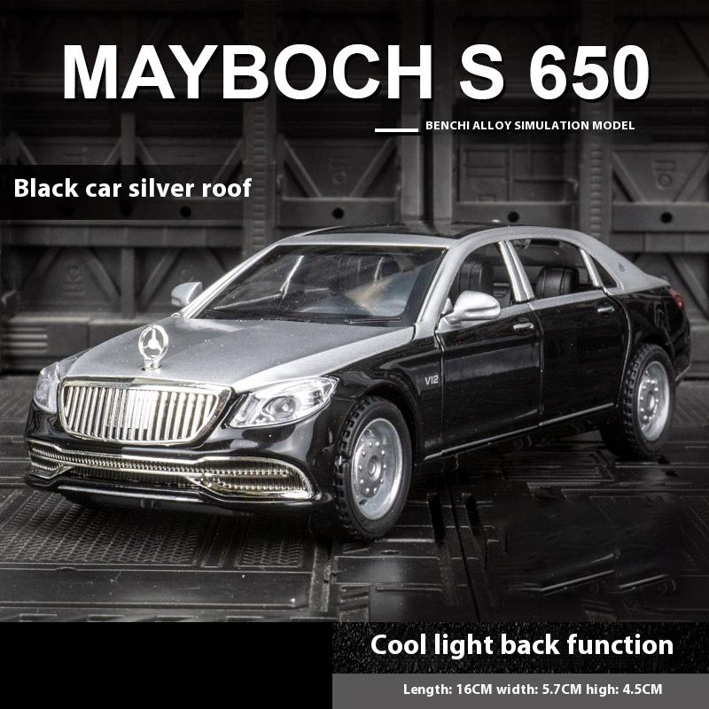 1/32 Mercedes Benz Maybach S650 Luxusauto Legierung Metall Diecast Modellauto Auto Mittelkonsolenornamente Sammelautomodelle Geschenke