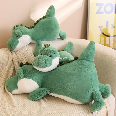 Brinquedos de Pelúcia Dinossauro Verde Mulheres Triceratops de Pelúcia Macio Decoração de Casa Bonita Para Meninos Meninas Presente de Aniversário Natal
