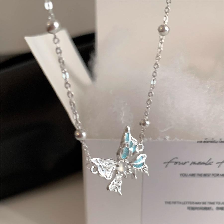 Opal Liquid Butterfly Necklace Sterling Silver 2025 New Clavicle Chain Neck Chain