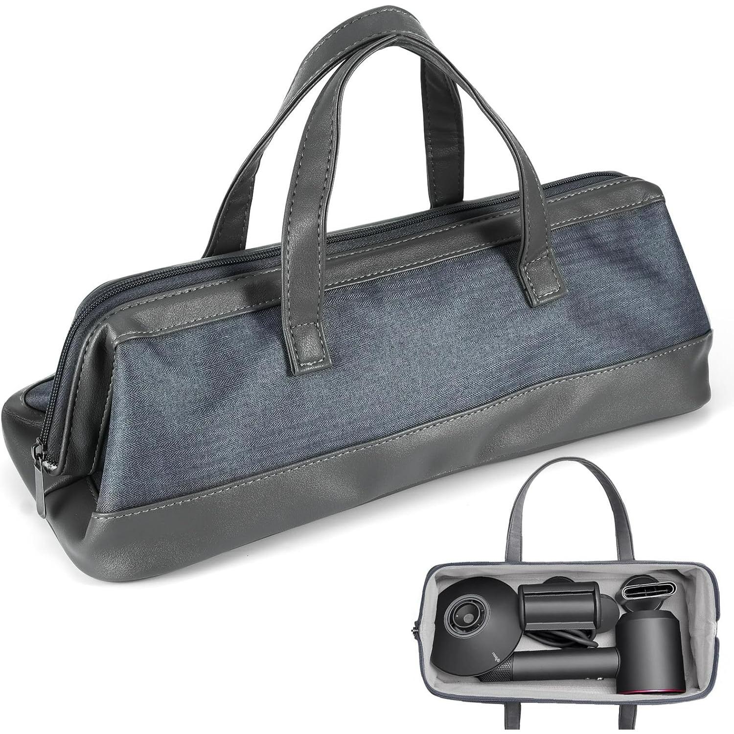 

Portable Travel Storage Bag for Hair Dryer Travel Case Waterproof Handheld Hair Tools Case for Curling Iron, Hair Straightener, Complete Styler серый