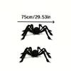 1Pcs Giant Spider and Web Spider Halloween Decoration Set, Outdoor Scary Props, Suitable for Parties, Terrifying Fake Spider - Hanging De